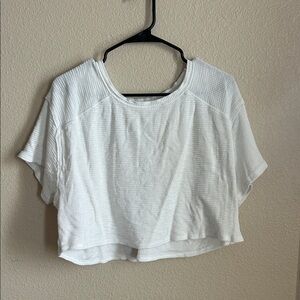 Aerie waffle cropped tee